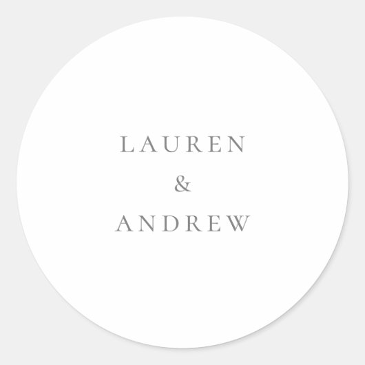 Silver Grey Minimalist Sticker Envelope zegels (Voorkant)