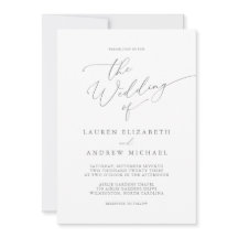 Silver Grey Minimalist Weddenschap