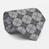 Silver Grey Modern Pattern Stropdas (Opgerold)