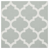 Silver Grey Moroccan Quatrefoil Trellis Fabric Stof (Swatch)