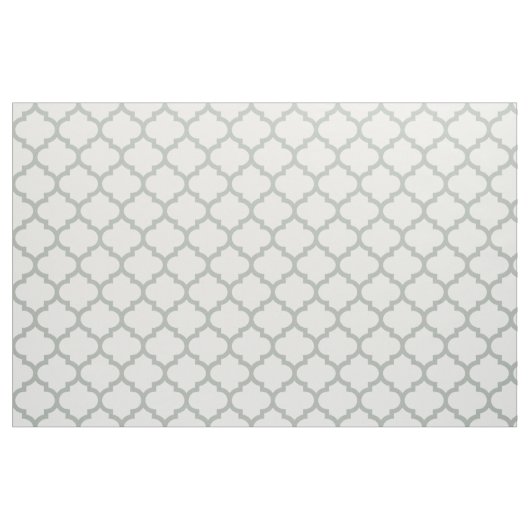 Silver Grey Moroccan Trellis Pattern Fabric Stof (Yard (91,4 cm))