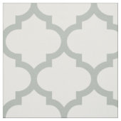 Silver Grey Moroccan Trellis Pattern Fabric Stof (Swatch)