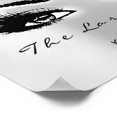 Silver Grey Name Makeup Artist Beauty Studio Lashe Poster (Hoek)