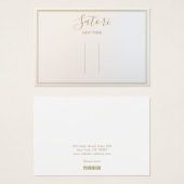 Silver Grey Ombre Script Hair Accessoire Display Visitekaartje (Voorkant /achterkant)