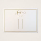 Silver Grey Ombre Script Hair Accessoire Display Visitekaartje (Voorkant)