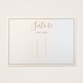 Silver Grey Ombre Script Hair Accessoire Display Visitekaartje