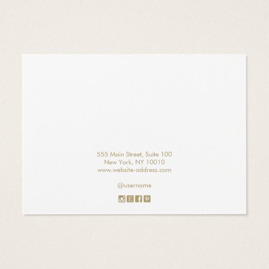 Silver Grey Ombre Script Hair Accessoire Display Visitekaartje (Achterkant)