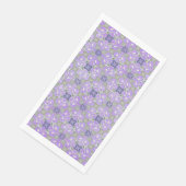 Silver Grey Paars Blue Metallic Filigree Pattern Servet (Hoek)