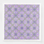 Silver Grey Paars Blue Metallic Filigree Pattern Servet (Voorkant)