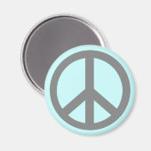 Silver Grey Peace Symbol Producten Magneet (Voorkant / Achterkant)