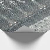 Silver Grey Pearls Mosaic Pattern Elegant Cadeaupapier (Hoek)