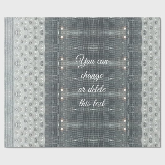 Silver Grey Pearls Mosaic Pattern Elegant Cadeaupapier (Vlak)
