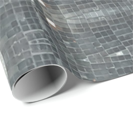 Silver Grey Pearls Mosaic Pattern Elegant Cadeaupapier (Rol Hoek)