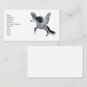 Silver Grey Pegasus Stallion Visitekaartje (Voorkant / Achterkant)