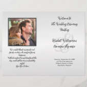 Silver Grey Photo Wedding Program Folded (Voorkant)