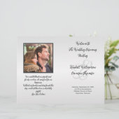 Silver Grey Photo Wedding Program Folded (Staand voorkant)