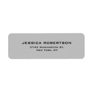 Silver Grey Plain Elegant Modern Trend Minimalist Etiket