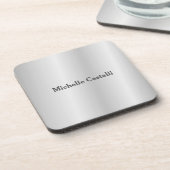 Silver Grey Professional, uniek, klassiek eenvoudi Bier Onderzetter (Linkerzijde)