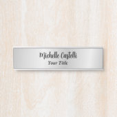 Silver Grey Professional, uniek, klassiek eenvoudi Deurbordje (Voorkant)