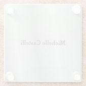 Silver Grey Professional, uniek, klassiek eenvoudi Glazen Onderzetter (Achterkant)