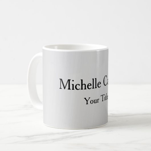 Silver Grey Professional, uniek, klassiek eenvoudi Koffiemok (Voorkant links)