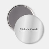 Silver Grey Professional, uniek, klassiek eenvoudi Magneet (Voorkant / Achterkant)