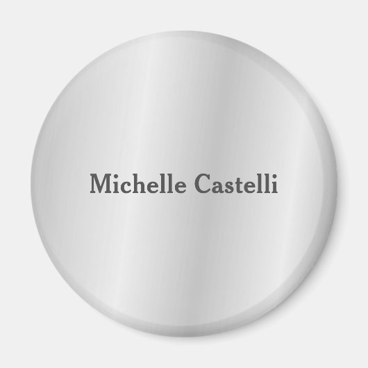 Silver Grey Professional, uniek, klassiek eenvoudi Magneet (Voorkant)