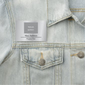 Silver Grey Professional, uniek, klassiek eenvoudi Naamplaatje (In situ)