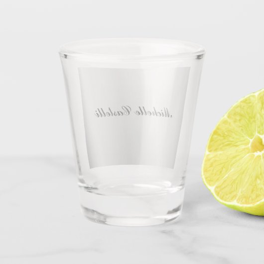 Silver Grey Professional, uniek, klassiek eenvoudi Shot Glas (Achterkant)