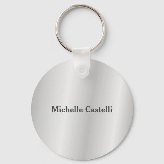 Silver Grey Professional, uniek, klassiek eenvoudi Sleutelhanger (Voorkant)