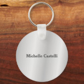 Silver Grey Professional, uniek, klassiek eenvoudi Sleutelhanger (Voorkant)