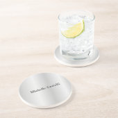 Silver Grey Professional, uniek, klassiek eenvoudi Zandsteen Onderzetter (Zijkant)