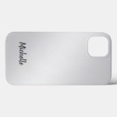 Silver Grey Professional Unieke Voeg je eigen naam Case-Mate iPhone Case (Achterkant (horizontaal))