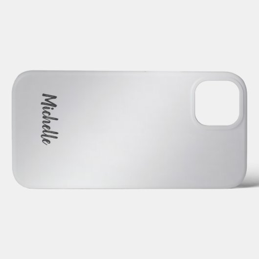 Silver Grey Professional Unieke Voeg je eigen naam Case-Mate iPhone Case (Achterkant (horizontaal))