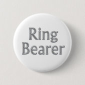 Silver Grey Ring Bearer Wedding Button (Voorkant)