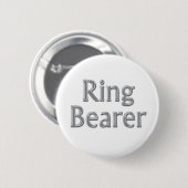 Silver Grey Ring Bearer Wedding Button (Voorkant /achterkant)