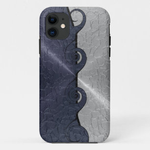 Silver Grey Roestvrij Metallic Swirl Pattern 2 Case-Mate iPhone Case
