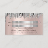 Silver Grey Roos Scissor Har Salon Stylist Drivers Afsprakenkaartje (Achterkant)