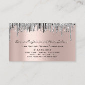 Silver Grey Roos Scissor Har Salon Stylist Drivers Afsprakenkaartje (Achterkant)