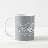 Silver Grey School Pride Mascot Name Coffee Mok (Links)