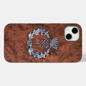 Silver Grey Scottish Thistle Decor op een Case-Mate iPhone Case (Achterkant (horizontaal))