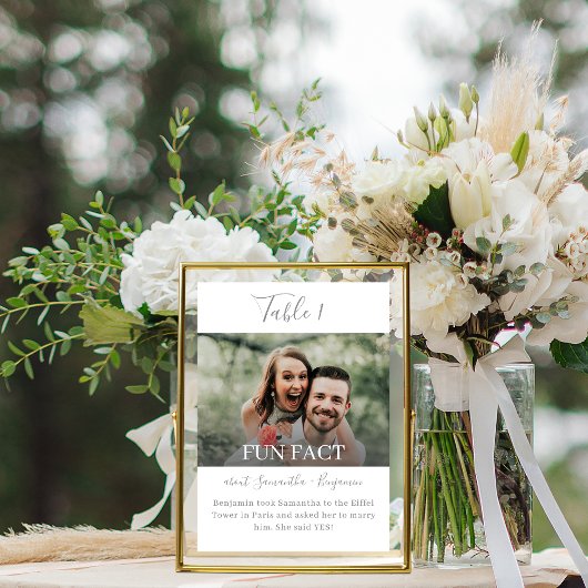 Silver Grey Script Fun Feit Foto Weduwschap Kaart