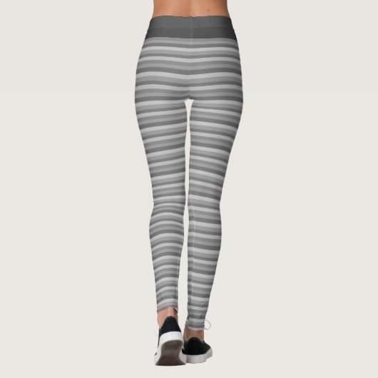 Silver Grey Shades Striped Leggings (Achterkant)