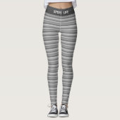 Silver Grey Shades Striped Leggings (Voorkant)