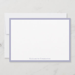 Silver Grey Simple Minimal Border Note Notitiekaartje