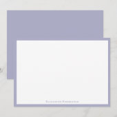 Silver Grey Simple Minimal Border Note Notitiekaartje (Voorkant / Achterkant)