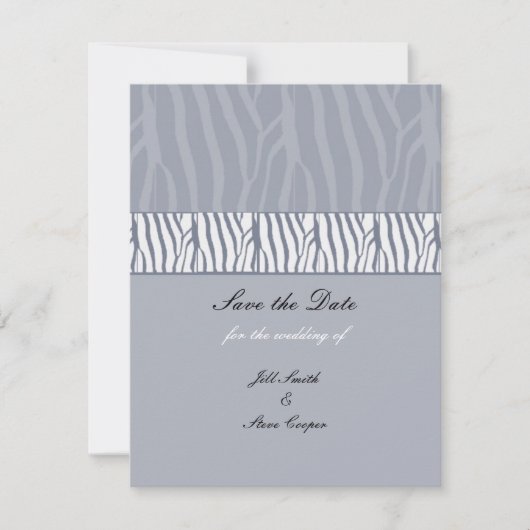 Silver Grey slaat de datum op Save The Date (Voorkant)