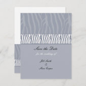 Silver Grey slaat de datum op Save The Date (Voorkant / Achterkant)