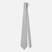 Silver Grey Solid Color Wedding Stropdas (Voorkant)