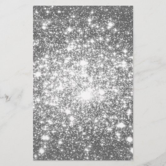 Silver Grey Sparkle Briefpapier (Voorkant)